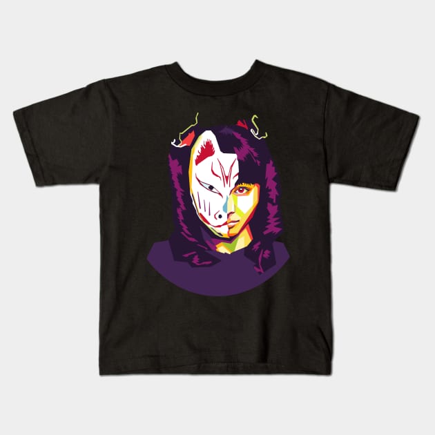 kitsune kamen baby metal moa Kids T-Shirt by cool pop art house